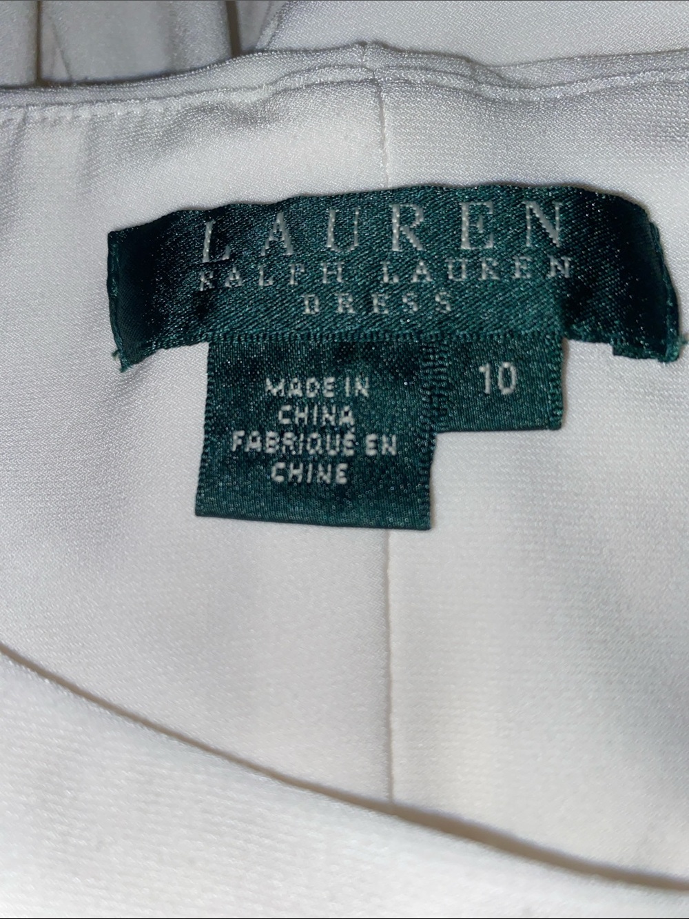 Lauren Ralph Lauren Off White Draped Sleeveless Dress Pit To Pit 17” x 38” L - Picture 5 of 6